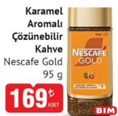 NESCAFE GOLD KARAMEL AROMALI ÇÖZÜNEBİLİR KAHVE 95 G